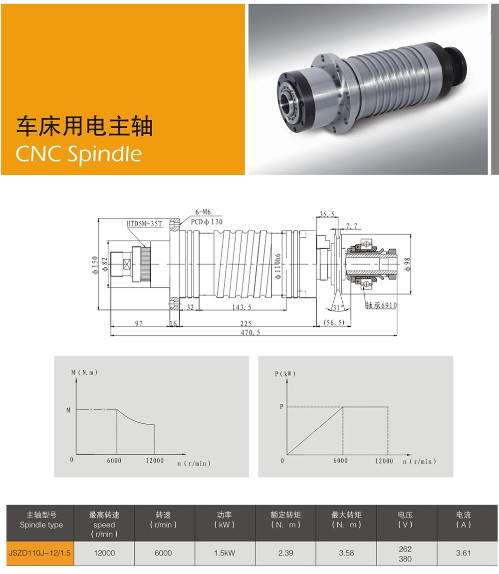 電主軸型號(hào)參數(shù)表